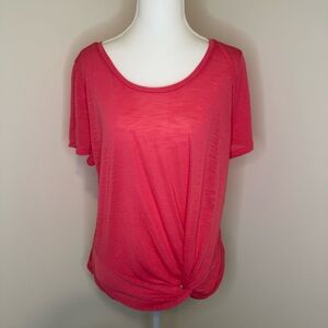 Abercrombie & Fitch Pink Short Sleeve Tee w/ Tie Knot Front